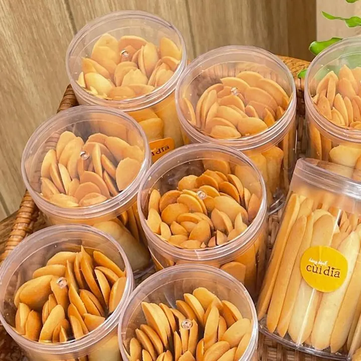 Bánh quy lưỡi mèo cùi dìa đóng hộp